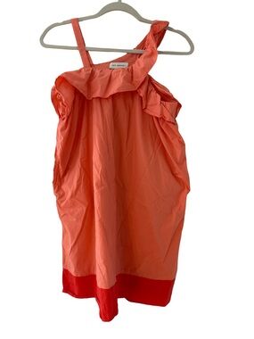 Tea Collection Girls' Coral One-Shoulder Ruffle Dress